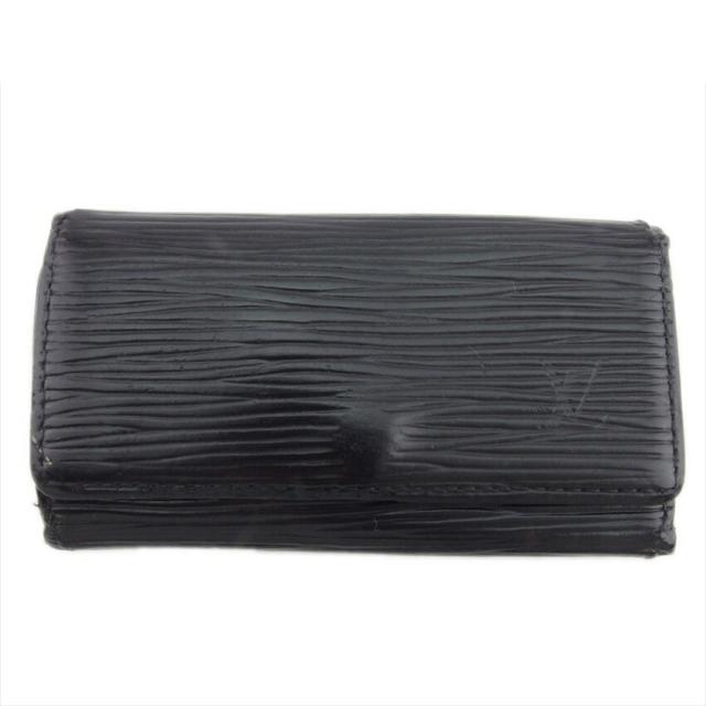 【BIGお買い物ラリー★30%OFFセール中】ルイ・ヴィトン LOUIS VUITTON キーケースエピ ミュルティクレ4 ブラック ゴールド レディース 中古