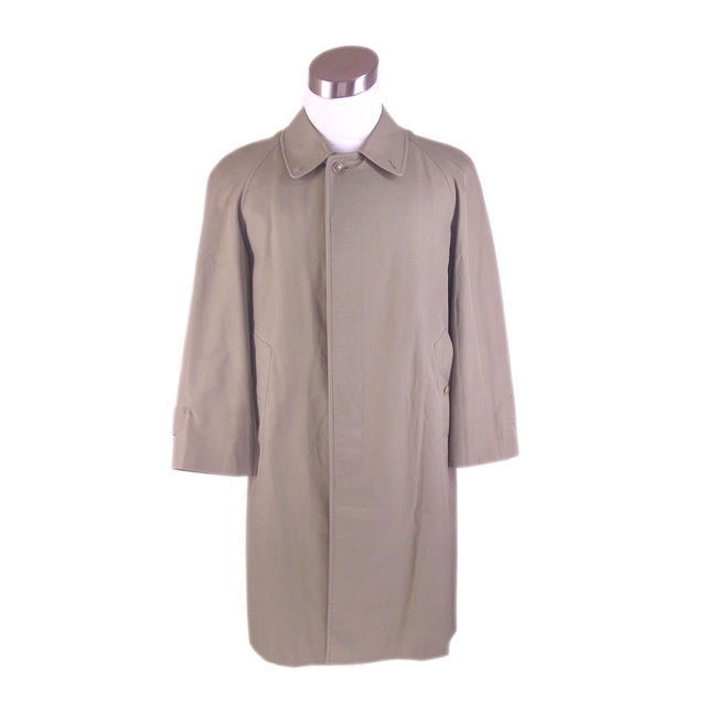 【BIGお買い物ラリー★30%OFFセール中】バーバリー BURBERRY トレンチコートステンカラー 裏地ノバチェック カーキ レディース 中古