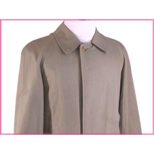 【ウィンターSALE★30%OFF】バーバリー BURBERRY トレンチコートステンカラー 裏地ノバチェック カーキ レディース 中古