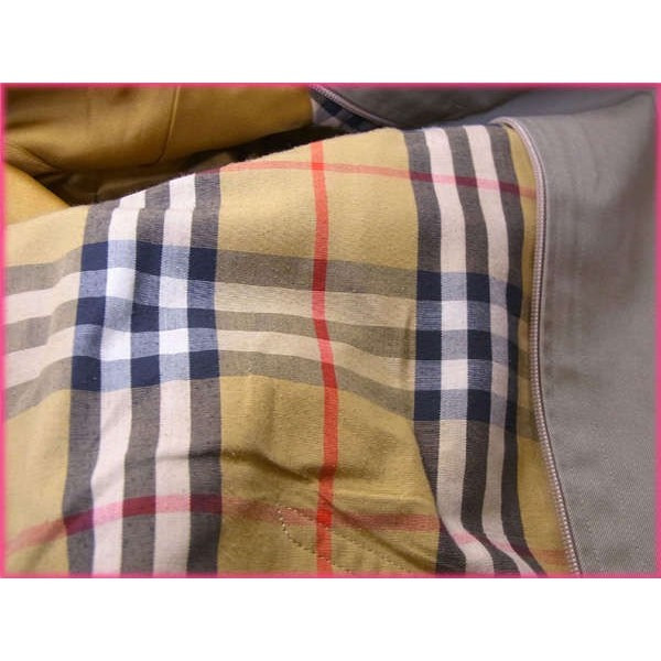 【ウィンターSALE★30%OFF】バーバリー BURBERRY トレンチコートステンカラー 裏地ノバチェック カーキ レディース 中古