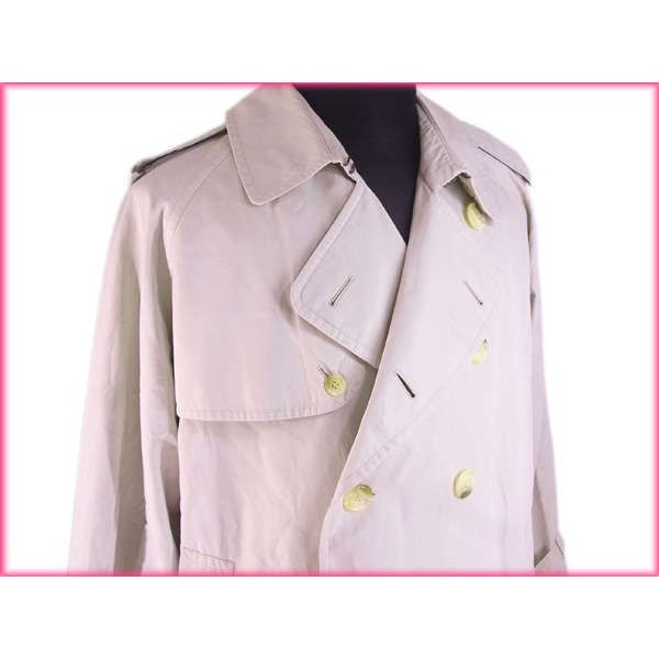 【30％OFF★週末タイムSALE】バーバリー BURBERRY トレンチコートトレンチ ロング丈 ライトベージュ レディース 中古_2