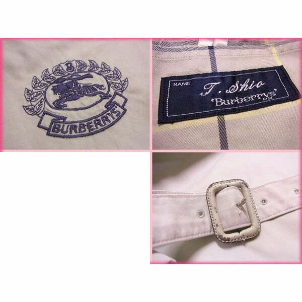 【30％OFF★週末タイムSALE】バーバリー BURBERRY トレンチコートトレンチ ロング丈 ライトベージュ レディース 中古_5