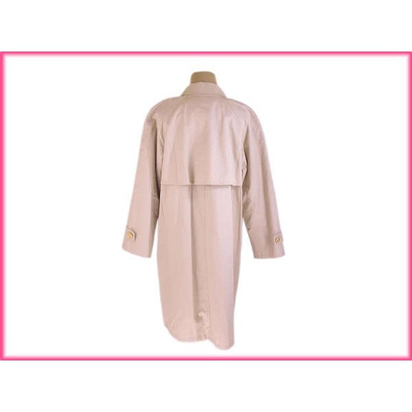 【30％OFF★週末タイムSALE】バーバリー BURBERRY トレンチコートステンカラー ♯9ARサイズ ノバチェック柄ライナー付き ベージュ×ゴールド レディース 中古_1