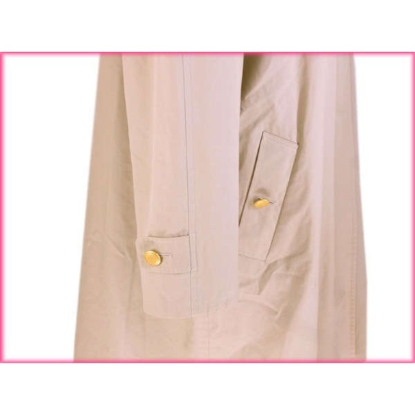 【30％OFF★週末タイムSALE】バーバリー BURBERRY トレンチコートステンカラー ♯9ARサイズ ノバチェック柄ライナー付き ベージュ×ゴールド レディース 中古_3