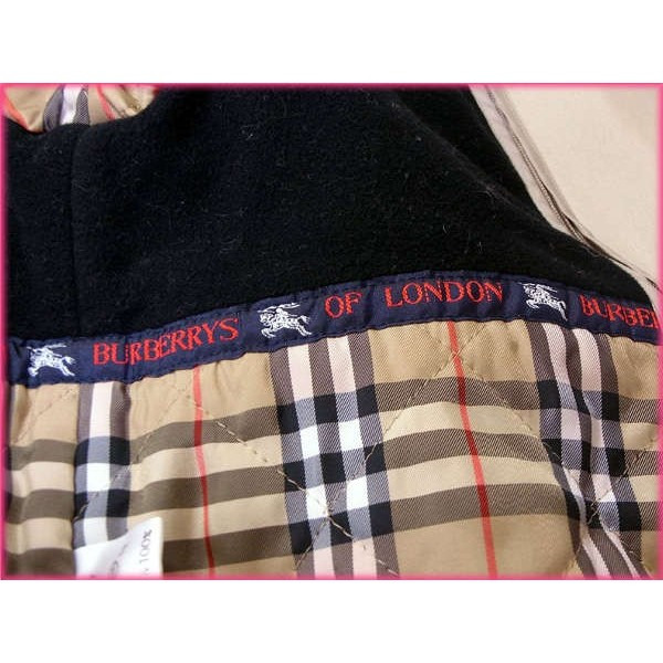【30％OFF★週末タイムSALE】バーバリー BURBERRY トレンチコートステンカラー ♯9ARサイズ ノバチェック柄ライナー付き ベージュ×ゴールド レディース 中古_4