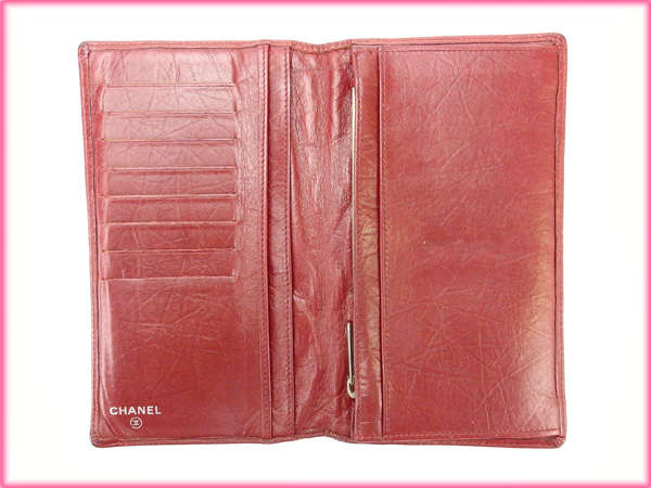 X'masセール☆30%OFF】シャネル CHANEL 長財布カンボンライン ボルドー