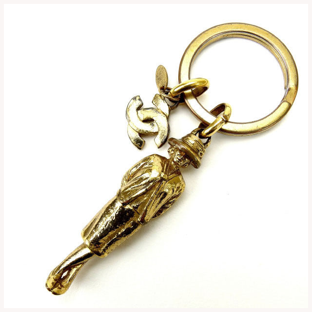 シャネル CHANEL キーホルダーマドモアゼル ヴィンテージ ゴールド