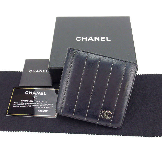 CHANEL シャネル ココマーク マドモアゼル 二つ折り財布 シャネル CHANEL 二つ折り財布 マドモアゼルライン ココマーク
