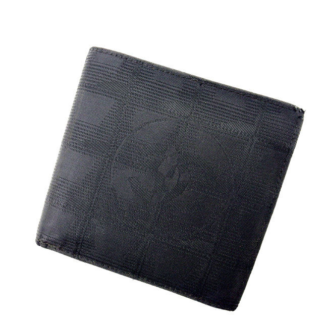 【BIGお買い物ラリー★30%OFFセール中】シャネル CHANEL 二つ折り財布ニュートラベルライン ブラック レディース 中古