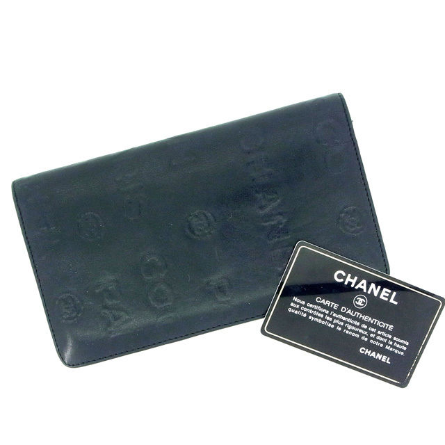 【X'masセール★30%OFF】シャネル CHANEL 長財布ロゴ×ココマーク ブラック レディース 中古