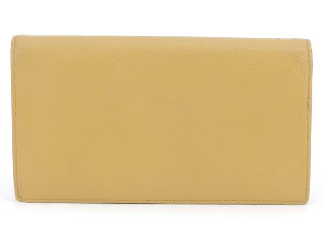 シャネル CHANEL 長財布ココマーク ベージュ レディース 中古_1