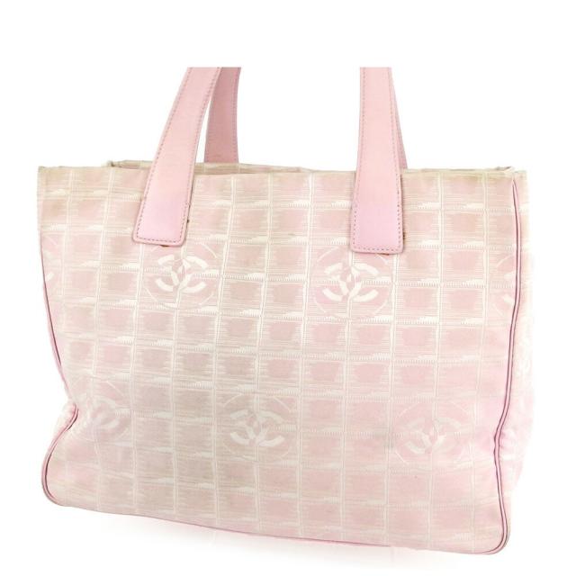 【BIGお買い物ラリー★30%OFFセール中】シャネル CHANEL トートバッグニュートラベルライン トートMM ピンク ゴールド レディース 中古