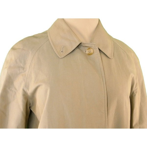 【週末セール★30％OFF】バーバリー BURBERRY トレンチコートステンカラー シングル カーキ レディース 中古_2