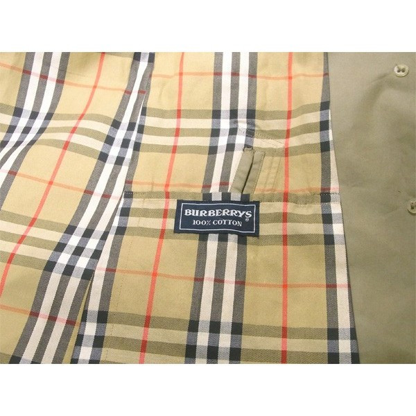 【週末セール★30％OFF】バーバリー BURBERRY トレンチコートステンカラー シングル カーキ レディース 中古_4