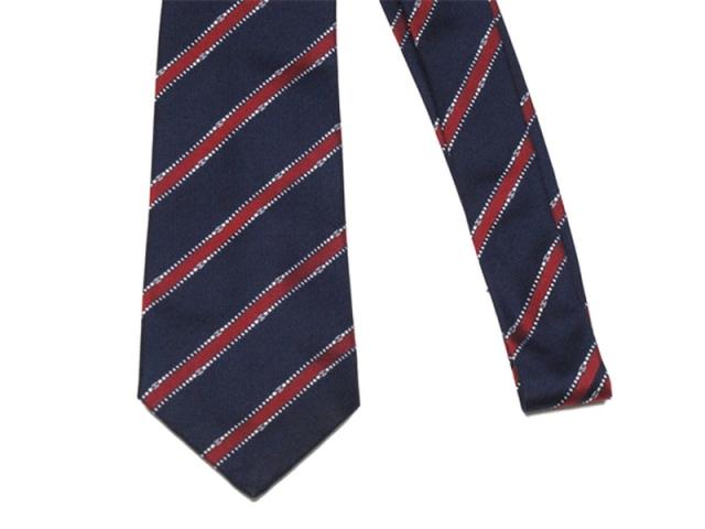 【X'masセール★30%OFF】シャネル CHANEL ネクタイレジメンタルストライプ ネイビー レッド レディース 中古 シャネル CHANEL ネクタイレジメンタルストライプ ネイビー レッド