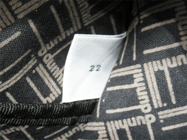ダンヒル Dunhill ボストンバッグヘリンボーン グレー 灰色 ブラウン ゴールド レディース 中古_9