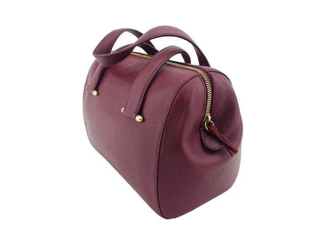 美品 Cartier レザー ハンドバッグ マストライン ゴールド金具 ボルドー カルティエ CARTIER ハンドバッグ マストライン ボルドー ゴールド