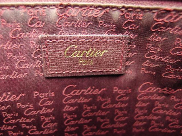 【週末タイムセール】カルティエ CARTIER ハンドバッグマストライン ボルドー ゴールド レディース 中古_8