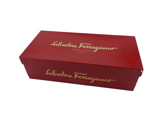 サルヴァトーレフェラガモ Salvatore Ferragamo パンプスヴァラリボン ♯5ハーフC ラウンドトゥ ネイビー ブラック ゴールド レディース 中古_9