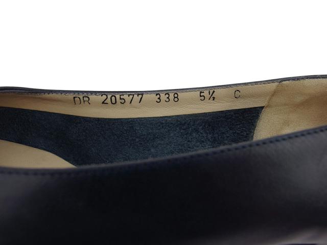 サルヴァトーレフェラガモ Salvatore Ferragamo パンプスヴァラリボン ♯5ハーフC ラウンドトゥ ネイビー ブラック ゴールド レディース 中古_8