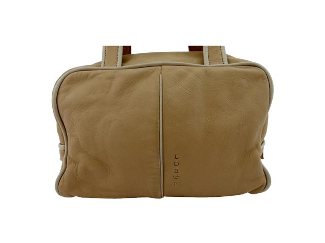 【30％OFF★週末タイムセール】ロエベ LOEWE ハンドバッグロゴ ベージュ シルエット レディース 中古_1