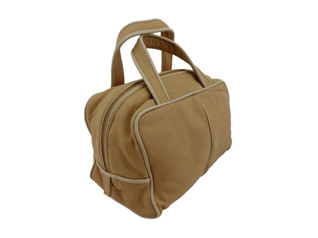 【30％OFF★週末タイムセール】ロエベ LOEWE ハンドバッグロゴ ベージュ シルエット レディース 中古_3