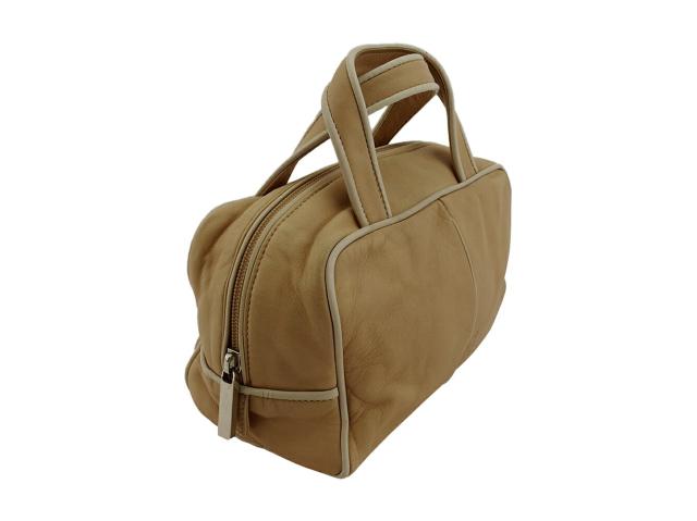 【30％OFF★週末タイムセール】ロエベ LOEWE ハンドバッグロゴ ベージュ シルエット レディース 中古_4