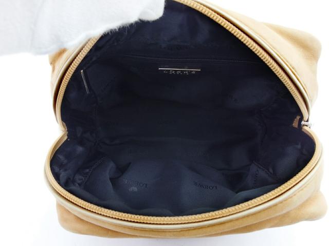 【30％OFF★週末タイムセール】ロエベ LOEWE ハンドバッグロゴ ベージュ シルエット レディース 中古_6