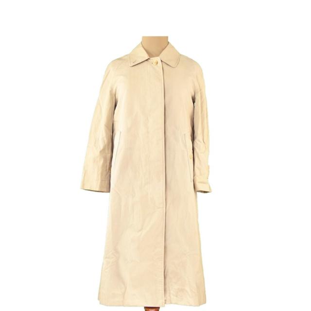 【BIGお買い物ラリー★30%OFFセール中】バーバリー BURBERRY トレンチコートステンカラー ノバチェック柄ライナー付き ベージュ レディース 中古