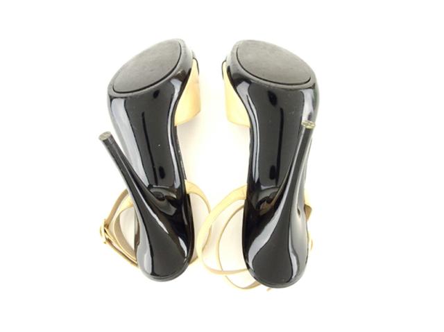 【30％OFF★週末タイムSALE】シャネル CHANEL サンダルバイカラー ブラック　ベージュ レディース 中古_4