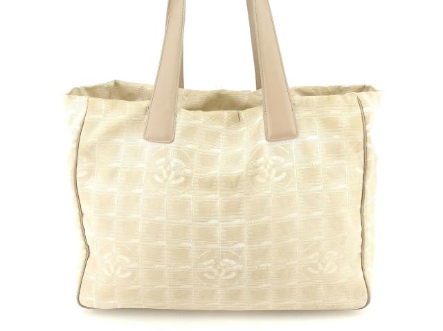 【30％OFF★週末タイムセール】シャネル CHANEL トートバッグニュートラベルライン ニュートラベルライントートMM ベージュ レディース 中古_1
