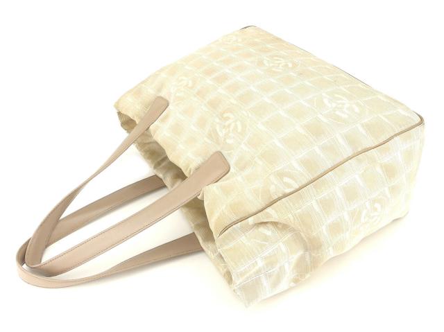 【30％OFF★週末タイムセール】シャネル CHANEL トートバッグニュートラベルライン ニュートラベルライントートMM ベージュ レディース 中古_3