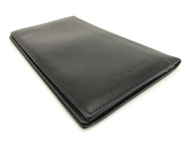 【GWタイムセール】ブルガリ BVLGARI 札入れ ブラック レディース 中古_2