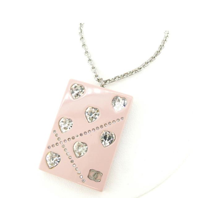 シャネル CHANEL ネックレスラインストーン ピンク レディース 中古