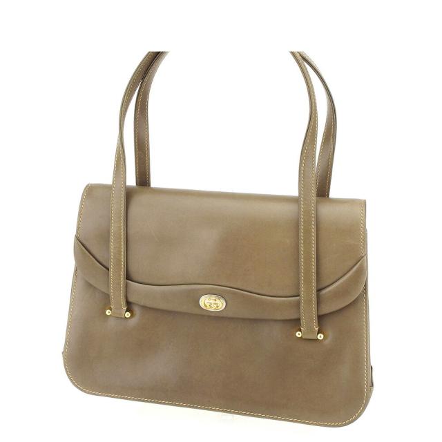 【BIGお買い物ラリー★30%OFFセール中】グッチ GUCCI ハンドバッグダブルG オールドグッチ ブラウン ゴールド シルバー レディース 中古