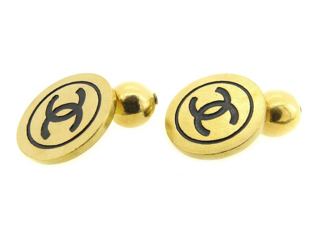 【30％OFF★週末タイムセール】シャネル CHANEL カフスココマーク ゴールド ブラック レディース 中古_2