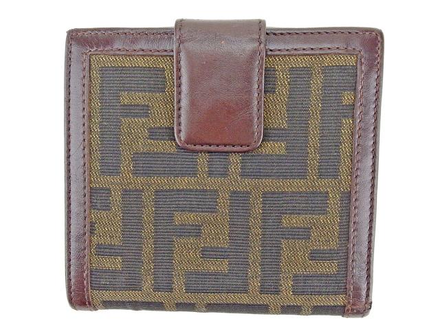 FENDI フェンディ ズッカ ズッキーノ Wホック 二つ折り財布 PVC FENDI