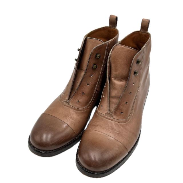 【BIGお買い物ラリー★30%OFFセール中】サルトル SARTORE ブーツショート ライトブラウン　アンティークゴールド レザー サイズ38 JP24 レディース 中古