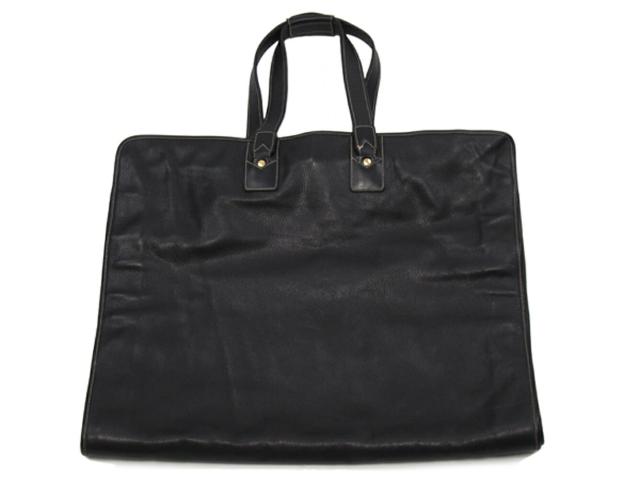 【週末セール★30％OFF】サルヴァトーレフェラガモ Salvatore Ferragamo ガーメントバッグロゴプレート ブラック ゴールド レディース 中古_1