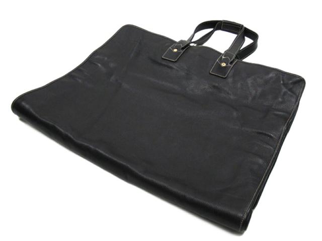 【週末セール★30％OFF】サルヴァトーレフェラガモ Salvatore Ferragamo ガーメントバッグロゴプレート ブラック ゴールド レディース 中古_3