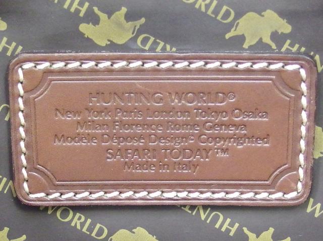 ハンティングワールド HUNTING WORLD トートバッグサファリトゥデイ グリーン ブラウン ゴールド 中古_8