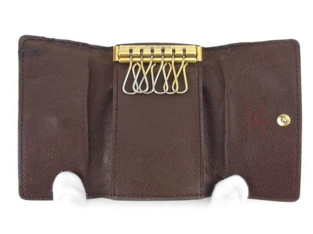【30％OFF★週末タイムセール】ルイ・ヴィトン LOUIS VUITTON キーケースダミエ ミュルティクレ6 ブラウン ベージュ ゴールド ダミエキャンバス 中古_4