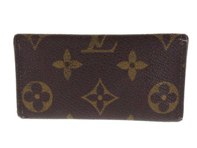 【30％OFF★週末タイムSALE】ルイ・ヴィトン LOUIS VUITTON キーケースモノグラム ミュルティクレ4 ブラウン ベージュ ゴールド モノグラムキャンバス 中古_1