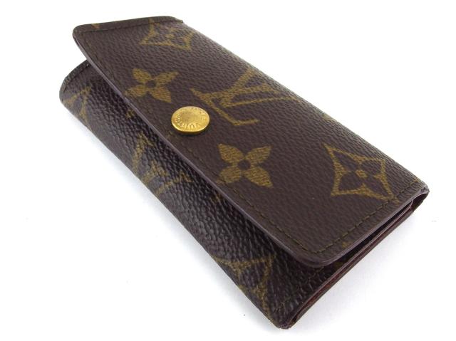 【30％OFF★週末タイムSALE】ルイ・ヴィトン LOUIS VUITTON キーケースモノグラム ミュルティクレ4 ブラウン ベージュ ゴールド モノグラムキャンバス 中古_3