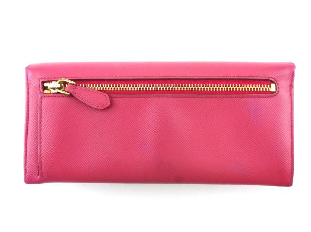 プラダ PRADA 長財布リボン フィオッコ ピンク ゴールド レディース 