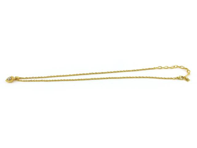 【GWタイムセール】ニナリッチ NINA RICCI ネックレスNRマーク ラインストーン付き ゴールド シルバー レディース 中古_3