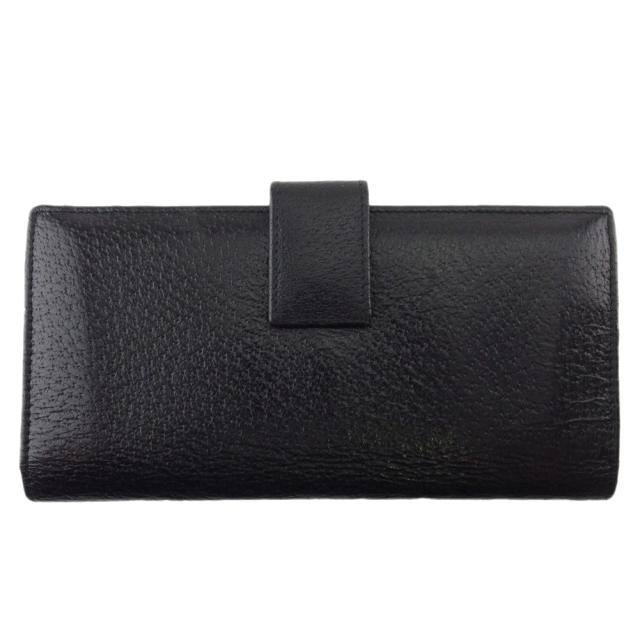 【X'masセール★30%OFF】グッチ GUCCI 長財布 ブラック レザー 中古