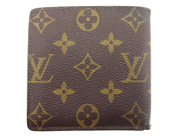 ルイ・ヴィトン LOUIS VUITTON 二つ折り財布モノグラム ポルトビエカルトクレディモネ ブラウン ベージュ モノグラムキャンバス レディース 中古_1
