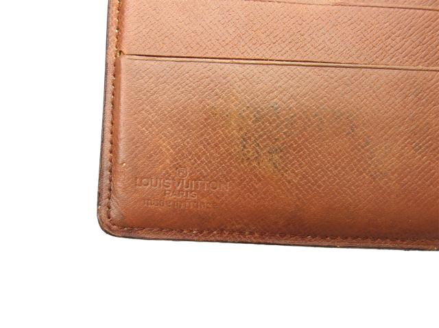 ルイ・ヴィトン LOUIS VUITTON 二つ折り財布モノグラム ポルトビエカルトクレディモネ ブラウン ベージュ モノグラムキャンバス レディース 中古_9