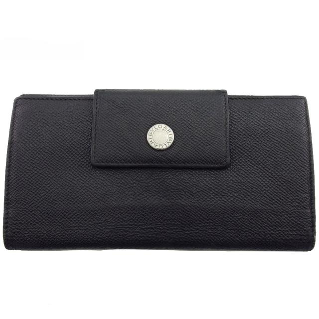 【X'masセール★30%OFF】ブルガリ BVLGARI 長財布 ブラック×シルバー レディース 中古